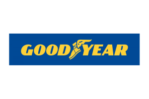 Bild på Goodyear däckets logotyp, en symbol för innovation och hög prestanda på vägarna