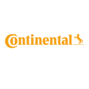 Bild på Continental däckets logotyp, en symbol för kvalitet och prestanda på vägarna
